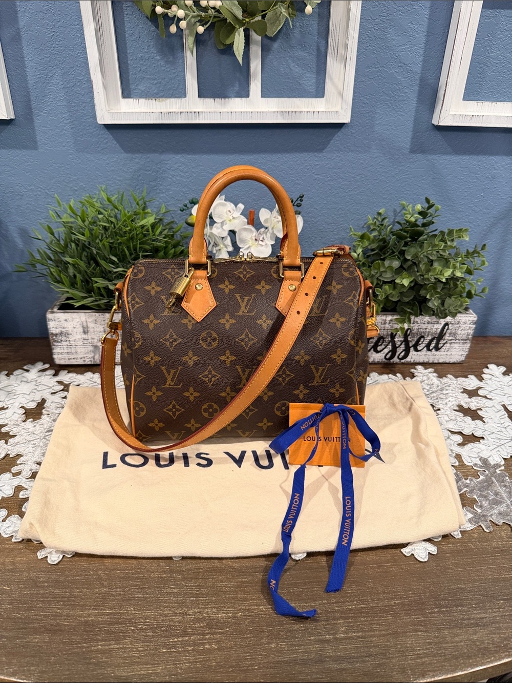 Authentic Louis Vuitton Speedy Bandoulier 25